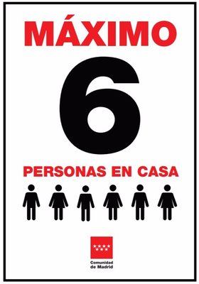 La Comunidad coloca en todos los portales un cartel avisando del límite de reunión a 6 personas