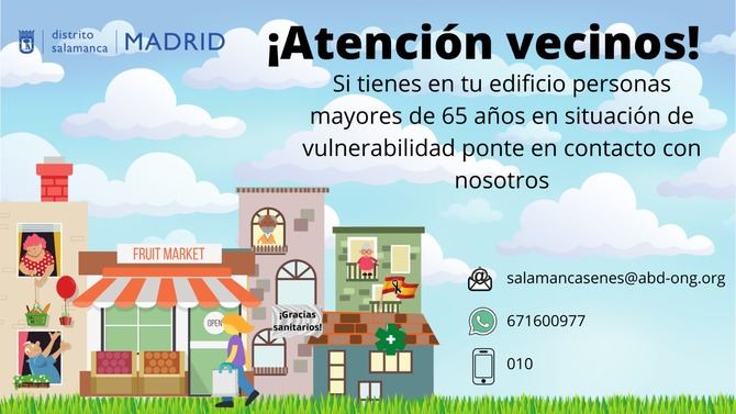 Cartel para poner en los portales con teléfonos de contacto.