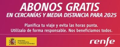 Últimos abonos gratuitos de Renfe y autobús