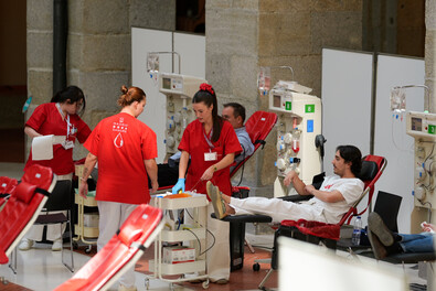 Donación de sangre, en la Real Casa de Correos
