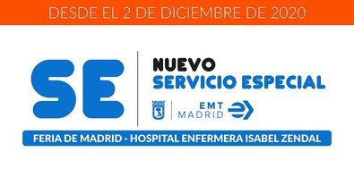 Servicio especial de la EMT, para el Hospital Isabel Zendal