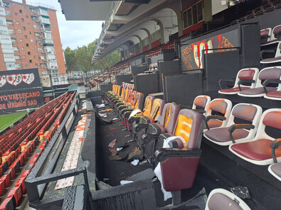 Asalto y vandalismo, en el Estadio de Vallecas