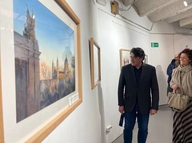 David Pérez inaugura la muestra 'Temas de Madrid', en el Silo