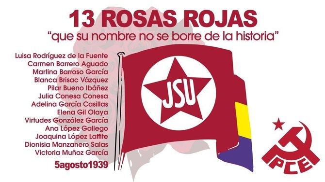 Homenaje a Las Trece Rosas este martes en el Cementerio de la Almudena, organizado por el PCE