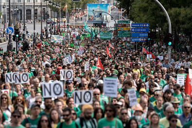 La 'marea verde' vuelve a las calles de Madrid