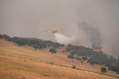 El incendio en Colmenar Viejo, aún en nivel 1