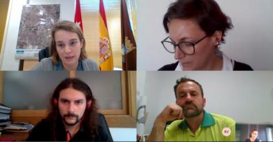 Los portavoces de los grupos municipales de Usera mantuvieron una videoconferencia.