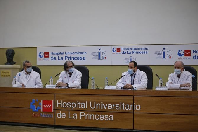 Presentación de los resultados preliminares del ensayo de Fase II APLICOV contra el coronavirus de la compañía farmacéutica española PharmaMar, en el Hospital Universitario de La Princesa, en Madrid.