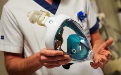 Máscaras de buceo para el hospital