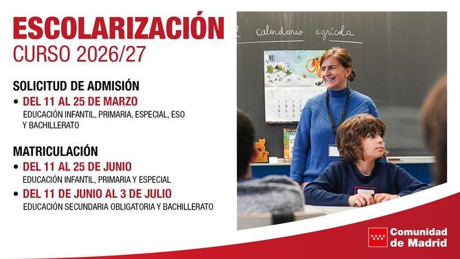 Las listas definitivas de admitidos se publicarán el 27 de mayo en segundo ciclo de Educación Infantil, Educación Primaria, Educación Especial, Educación Secundaria Obligatoria y Bachillerato, mientras que las del primer ciclo de Educación Infantil será el 5 de junio.