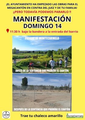 La asociación vecinal ha anunciado una manifestación este domingo, a las 11.30 horas. La marcha arrancará en la entrada del barrio, bajo la bandera de España.