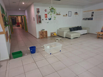 La escuela infantil Las Mercedes, cerrada por lluvias