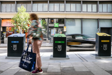 Campaña sobre la tasa de basuras, en Madrid