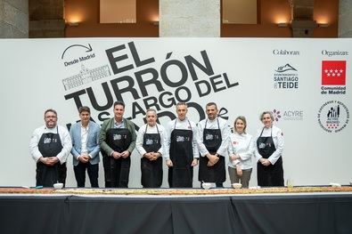 Una tableta de turrón monumental, en Madrid