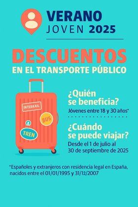 El Gobierno aprueba este martes el programa 'Verano Joven 2025', con descuentos para viajar en tren y autobús