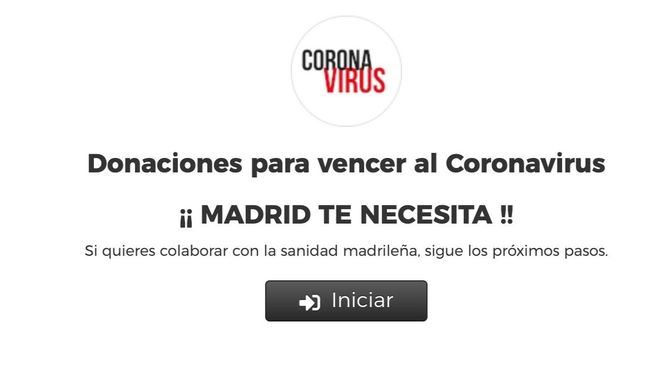 La web recibe donaciones de ciudadanos, empresas y entidades en una iniciativa solidaria que está teniendo una gran aceptación, tanto desde la Comunidad de Madrid como desde otras regiones.