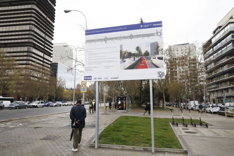 Paseo de la Castellana carril bici 