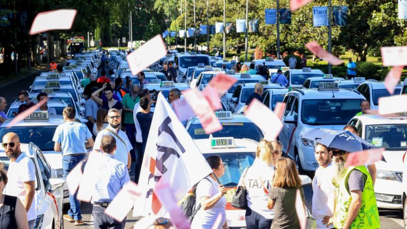 Manifestacion taxi en Madrid 