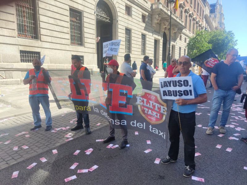 Manifestacion taxi en Madrid 