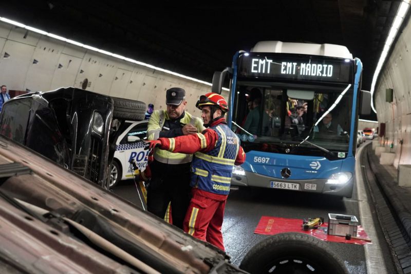 Simulacro de emergencias Madrid Calle 30 