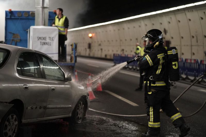 Simulacro de emergencias Madrid Calle 30 