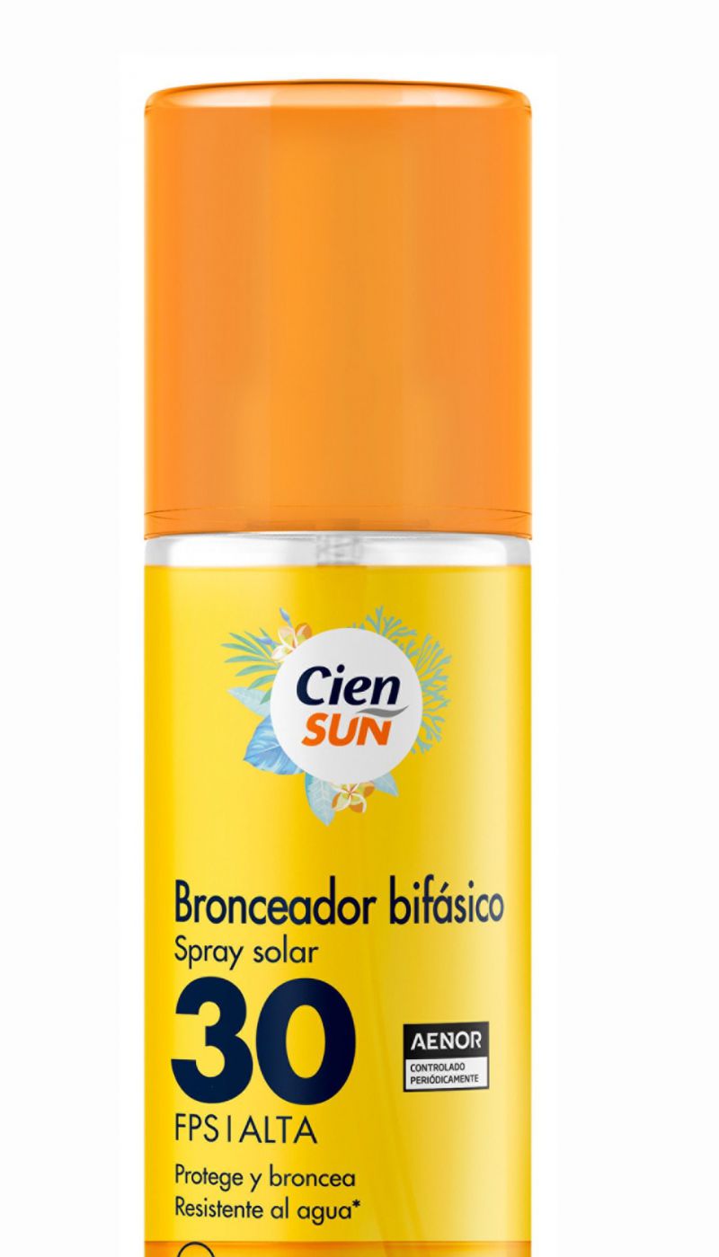 Spray solar bronceador bifásico FPS 30+ (6,79 €)