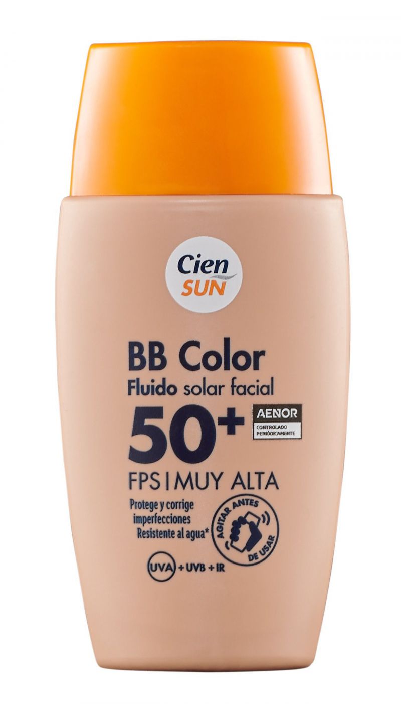 BB Color fluido solar facial FPS 50+ (4,75 €)