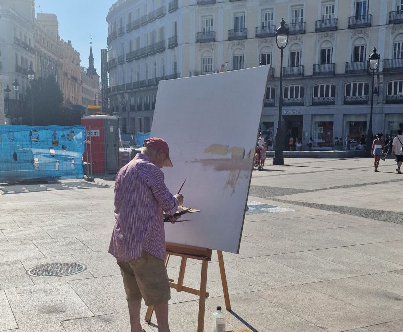 Antonio López, en la Puerta del Sol