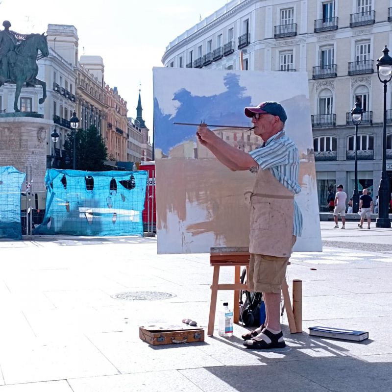 Antonio López, en la Puerta del Sol