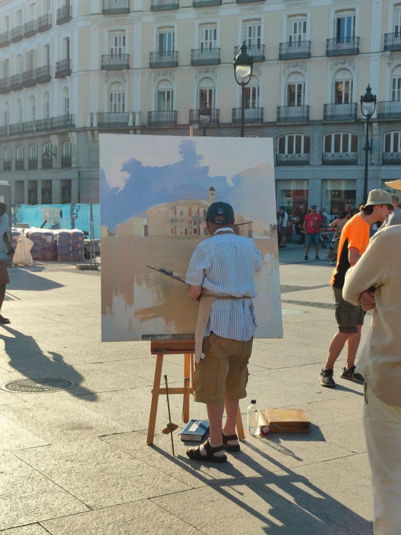 Antonio López, en la Puerta del Sol