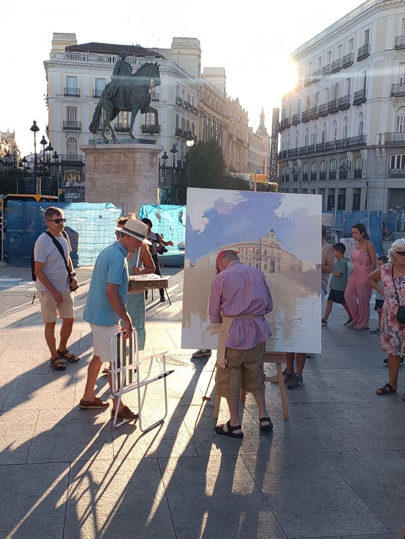 Antonio López, en la Puerta del Sol