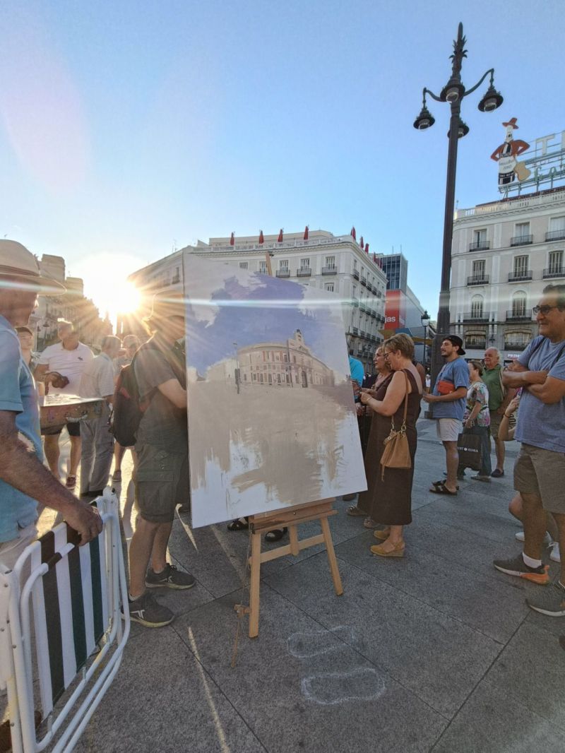 Antonio López, en la Puerta del Sol