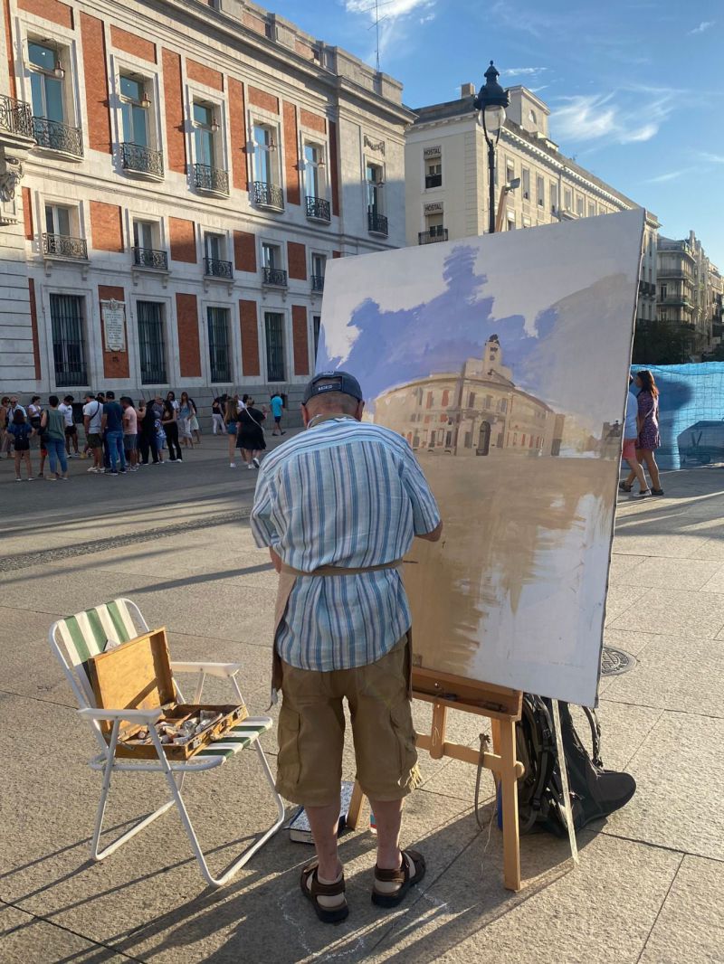 Antonio López, en la Puerta del Sol