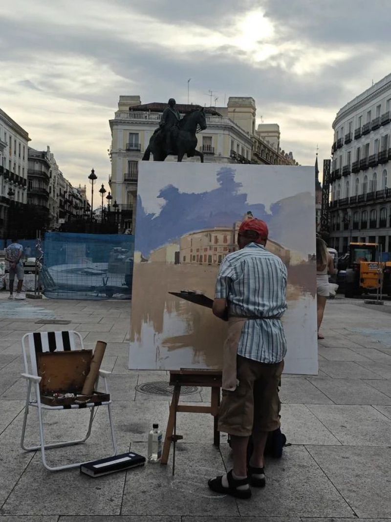 Antonio López, en la Puerta del Sol