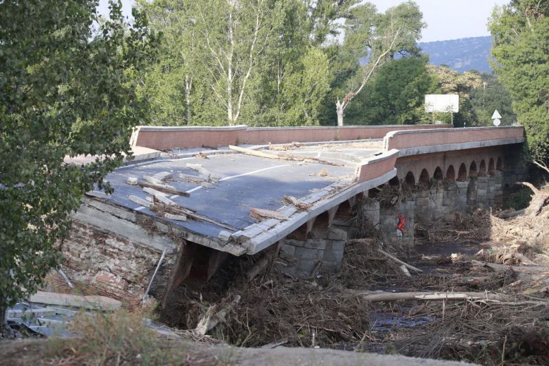 Trabajos Ejercito en la zona cero afectada por la DANA en Madrid