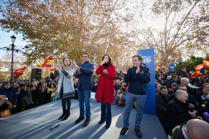 Protesta del PP desde el Templo de Debod