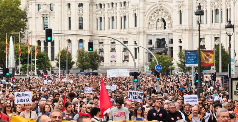 Manifestación derecho vivienda digna en alquiler 13O Madrid 2024 