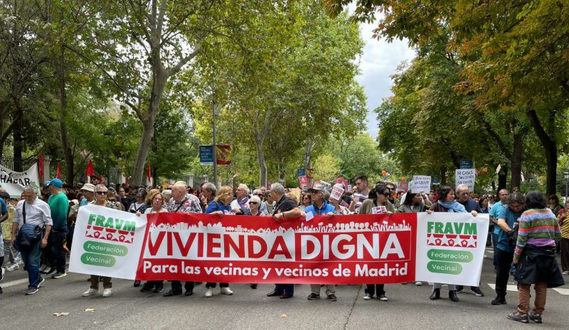 Manifestación derecho vivienda digna en alquiler 13O Madrid 2024 