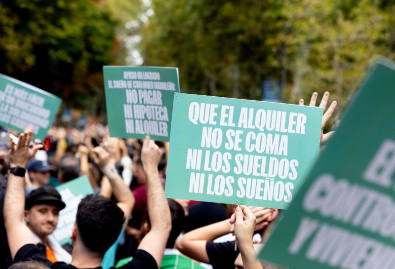 Manifestación derecho vivienda digna en alquiler 13O Madrid 2024 