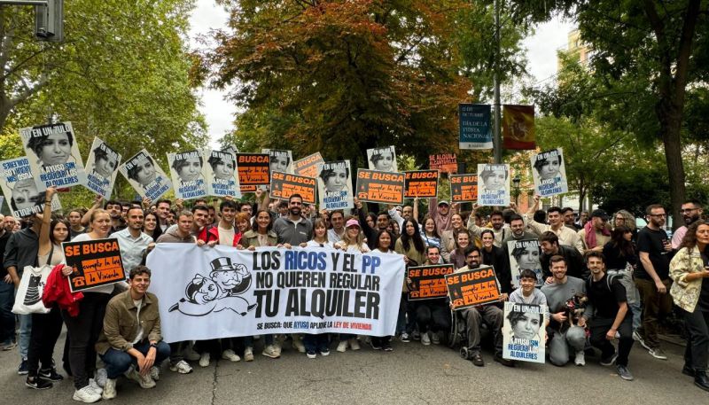 Manifestación derecho vivienda digna en alquiler 13O Madrid 2024 