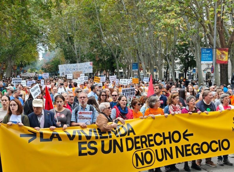 Manifestación derecho vivienda digna en alquiler 13O Madrid 2024 