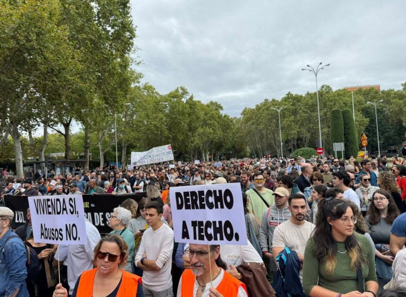 Manifestación derecho vivienda digna en alquiler 13O Madrid 2024 