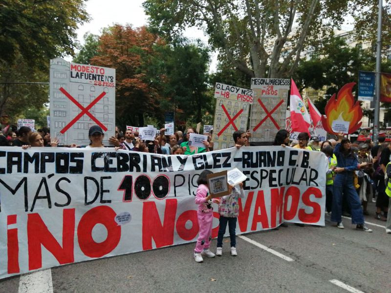 Manifestación derecho vivienda digna en alquiler 13O Madrid 2024 