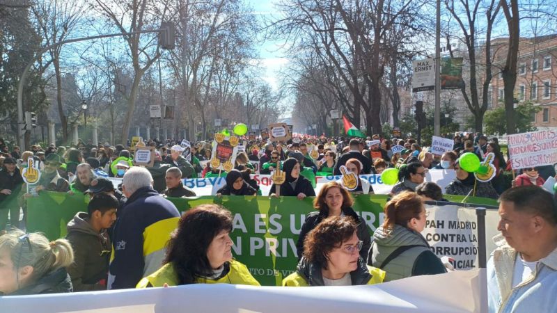 Vivienda manifestación en Madrid