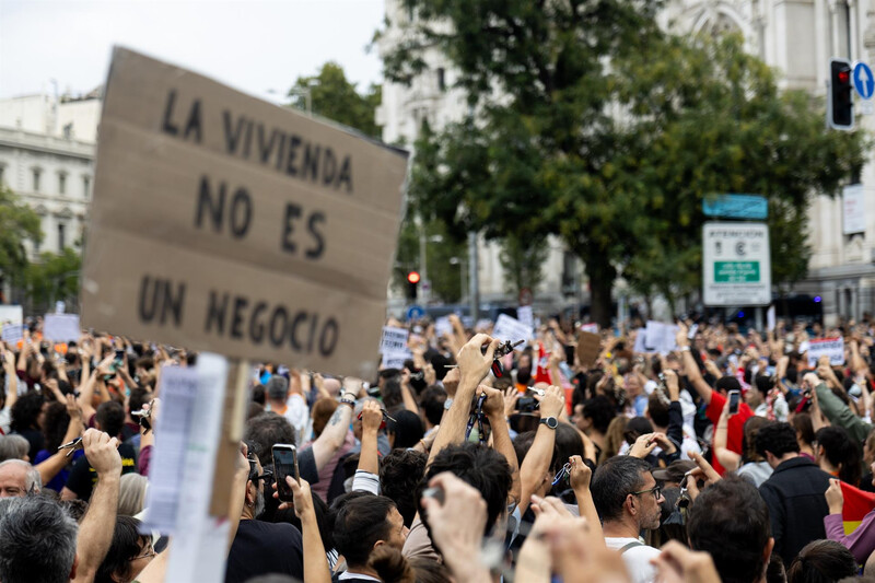 Manifestacion por la vivienda en Madrid