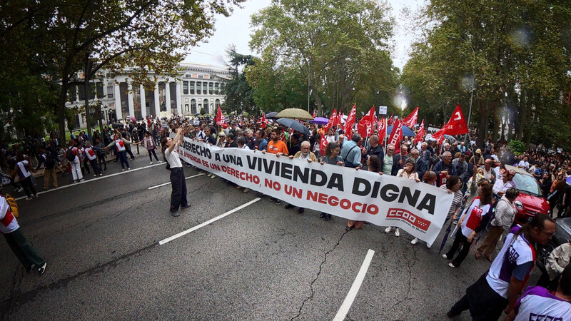Manifestacion por la vivienda en Madrid