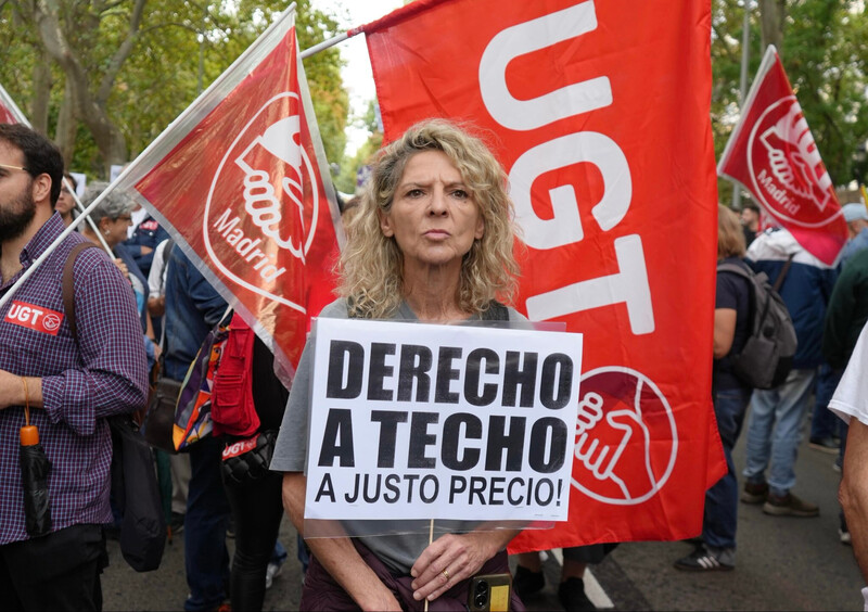 Manifestacion por la vivienda en Madrid